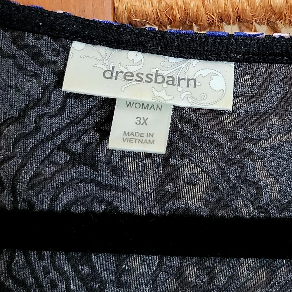 Dressbarn Blue and Gold 3X Women's Top - Picture 3 of 5